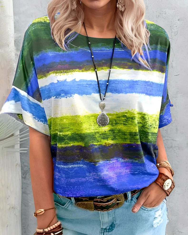 Drune | Damen T-Shirt Rundhals Basic