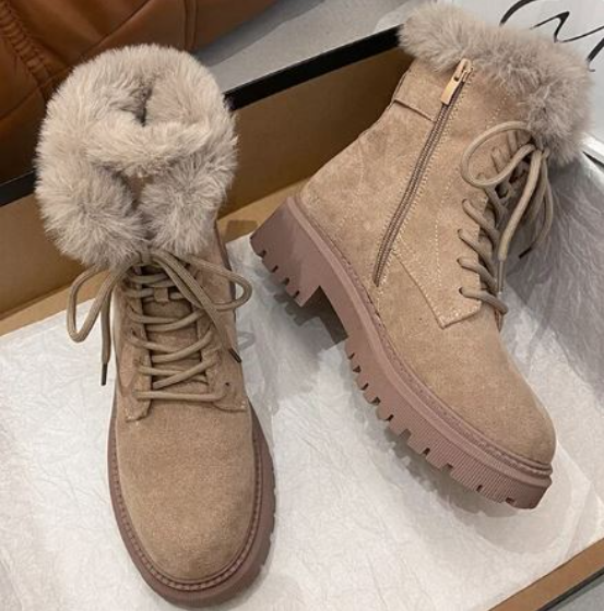 Drune | rutschfeste warme schneestiefel mit reißverschluss