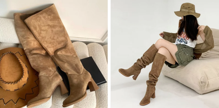 Drune | stiefel mit hohem absatz