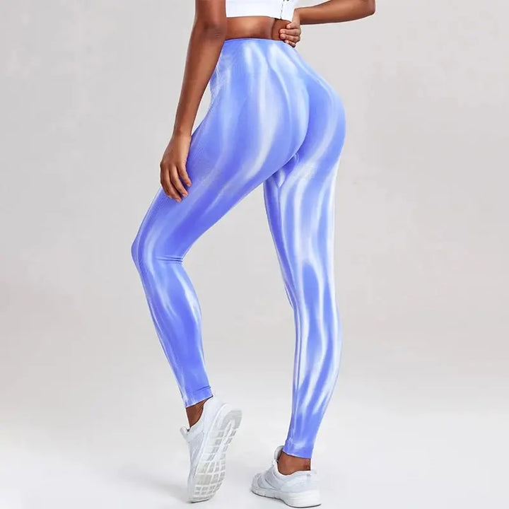 Drune | High Waist Leggings mit Wellenmuster - Perfekt für Freizeitaktivitäten für Damen
