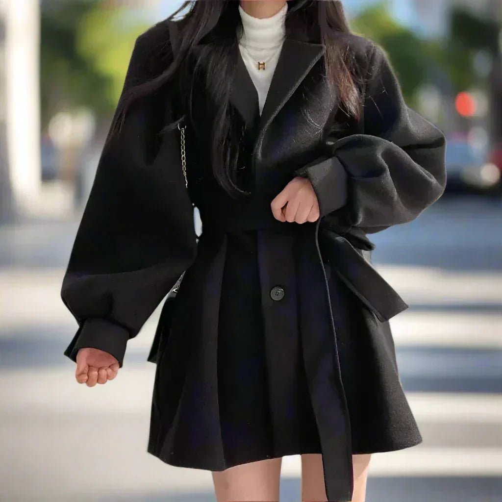 Drune | Langer Damen-Trenchcoat mit Gürtel - Zeitlose Eleganz