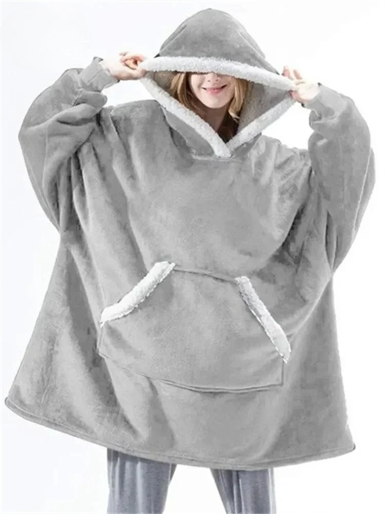 Drune | Oversize Hoodie-Decke mit Kapuze - Weicher Fleece Pullover für Damen & Herren, Perfekt für Zuhause & Winter