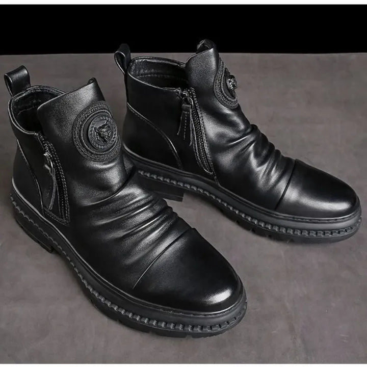 Herren Lederstiefel Drune