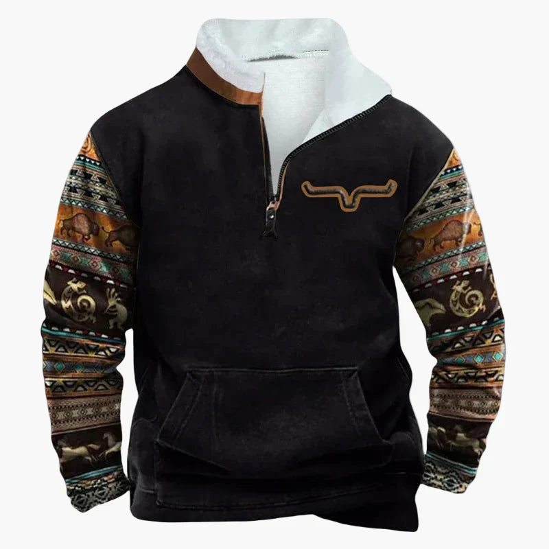 Drune | Wild West Vintage Pullover - Stilvoller Freizeit-Sweater mit Western-Charme