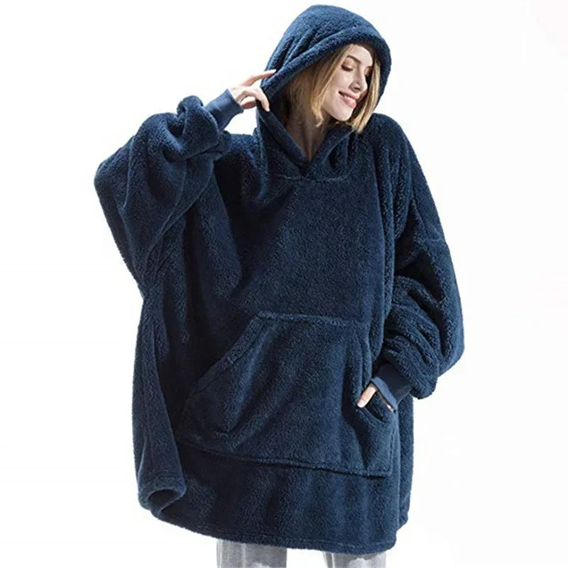 Drune | Übergroßer Flanell-Decken-Hoodie für Männer & Frauen
