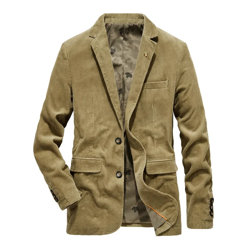 Drune | Cord Blazer Für Herren Klassische Eleganz in Braun