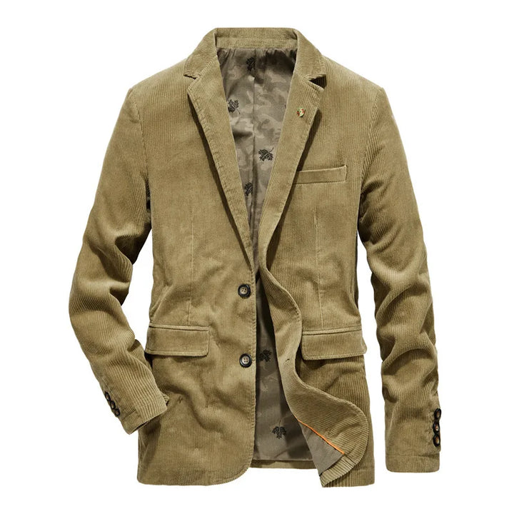 Drune | Cord Blazer Für Herren Klassische Eleganz in Braun