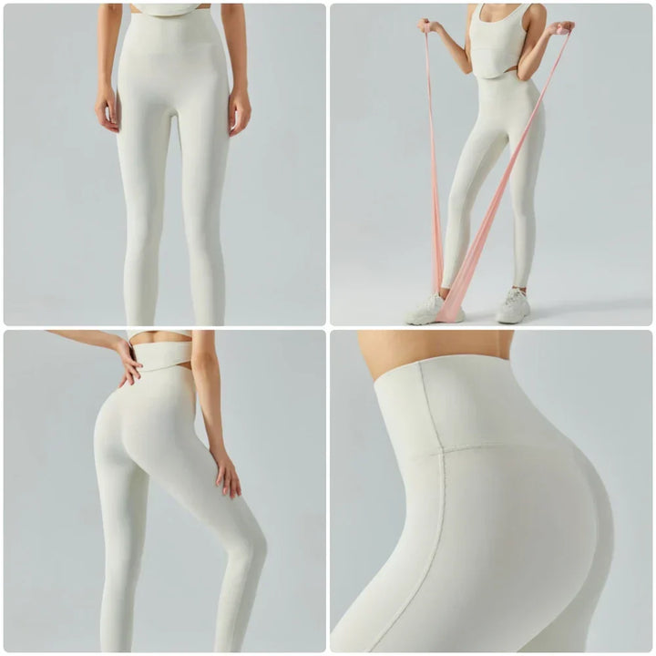 Drune | Emily Sportswear Naked Hochtaillierte Tight Yoga Hosen Doppelseitig Gebürstet Pfirsich Po-Hebende Lauf Sport Fitness Leggings
