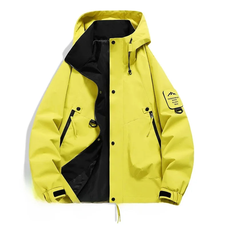 Drune | Unisex Winter Skijacke - Halb Reißverschluss Mit Kapuze