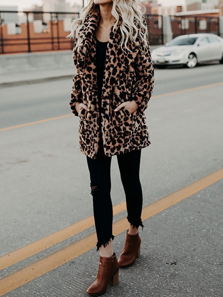 Drune | Leopard Wintermantel
