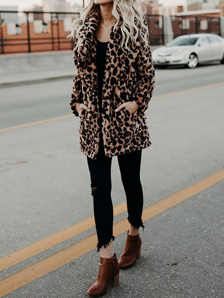 Drune | Leopard Wintermantel