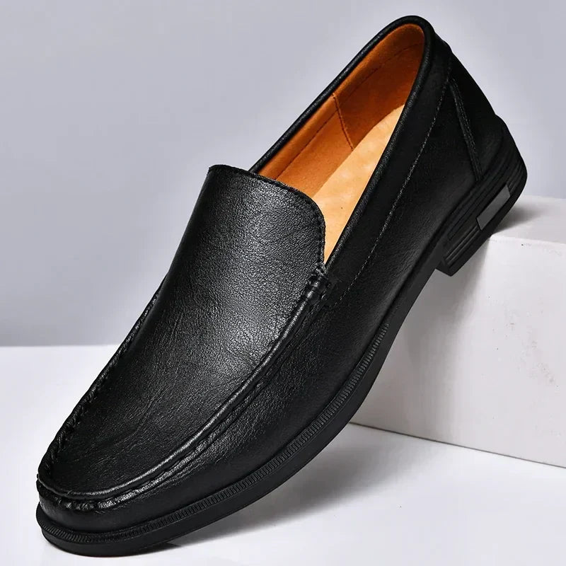 Drune | Stilvolle Slip on Büro Leder Männer Schuhe