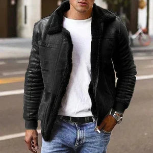 Drune | Herrenjacke mit Pelzfutter und gesteppte Ärmel Gino
