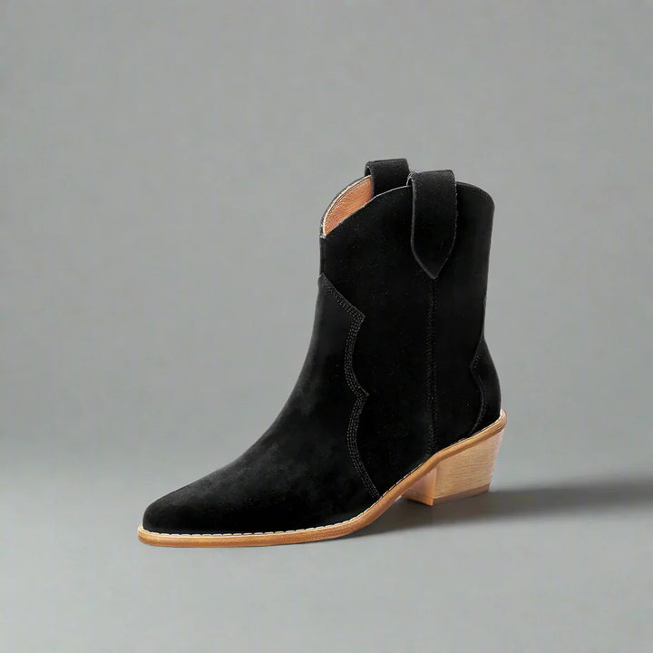 Drune | Rindsleder Damen Wildleder Damen Stiefel Mit Absatz