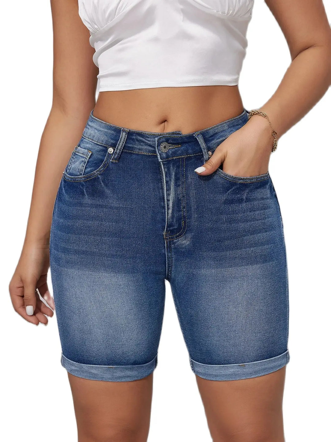Drune | Taille Denim Shorts