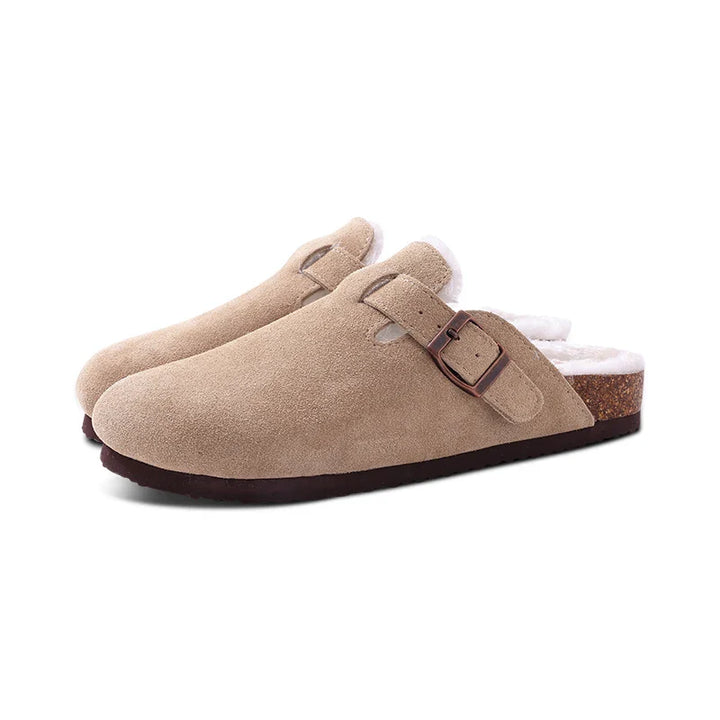 Drune | Pantoletten Damen – rutschfeste warme Winter Hausschuhe