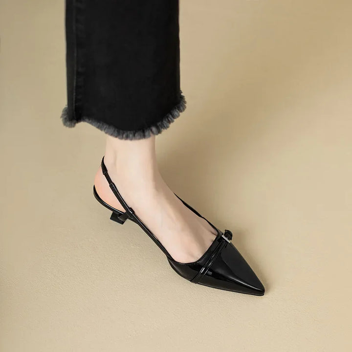 Drune | Lackleder Sandalen mit komfortablem Blockabsatz