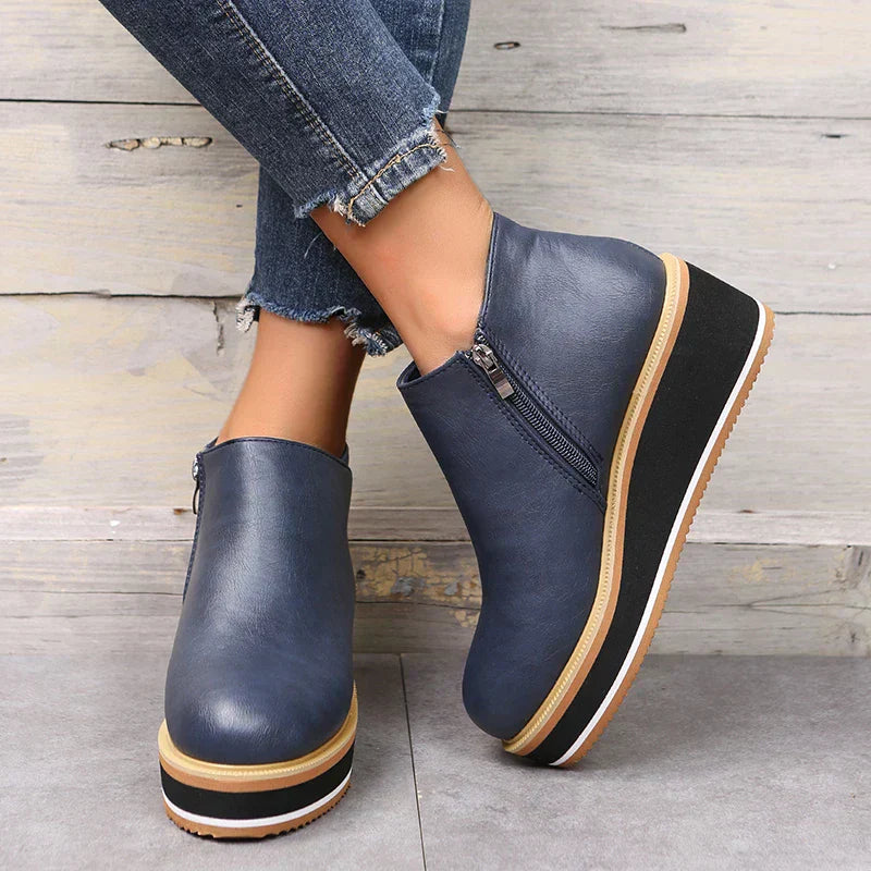Drune | Stiefeletten mit Reißverschluss und Plateau