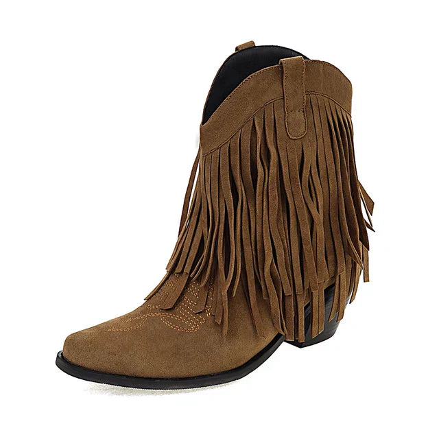 Drune | Cowboy Stiefeletten mit Fransenquaste