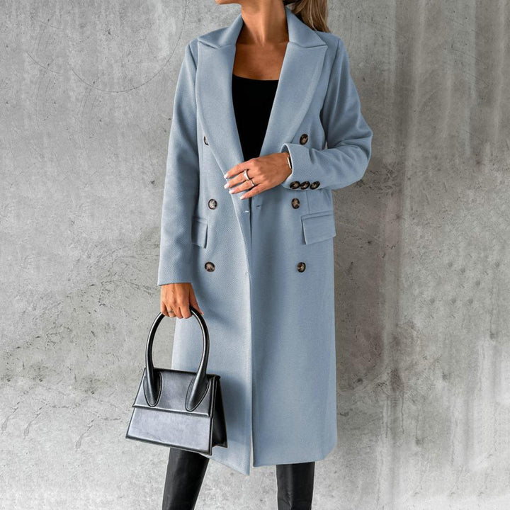 Drune | Klassische Lange Jacke Wollmischung Elegant und Zeitlos