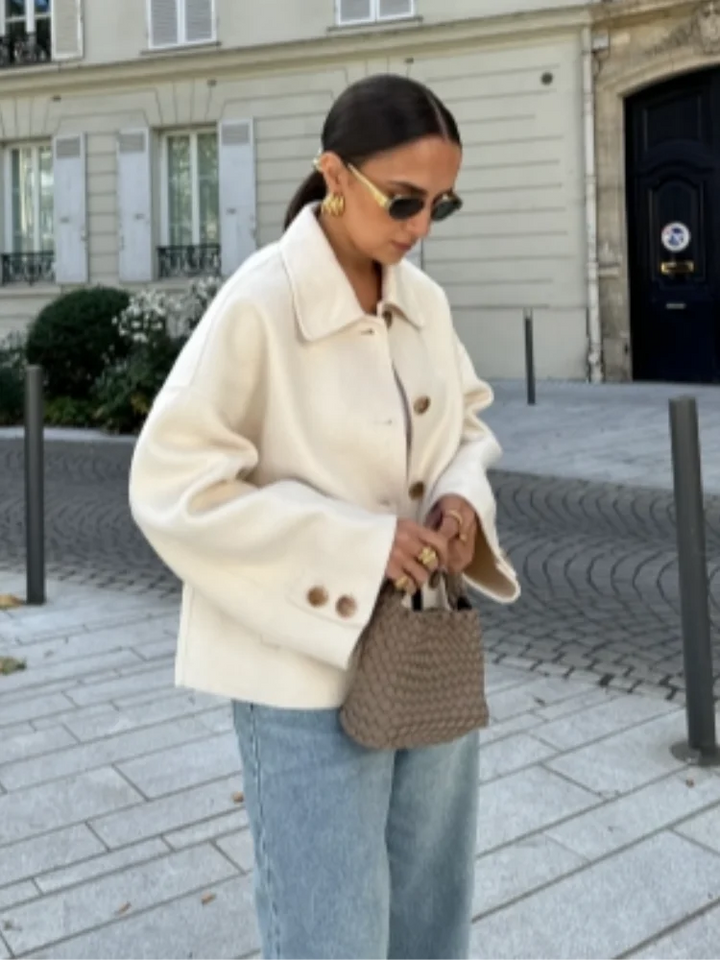 Drune | Damen Winter Kurzjacke - Mit Knöpfen