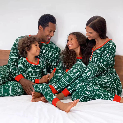 Drune | Weihnachts-Pyjamas Grün