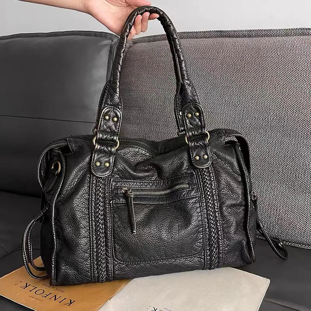 Drune | Schwarze Handtasche Für Schule – Praktisch Und Stilvoll