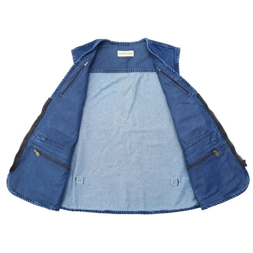 Drune | Jeansweste Mit Mehreren Taschen Für Herren