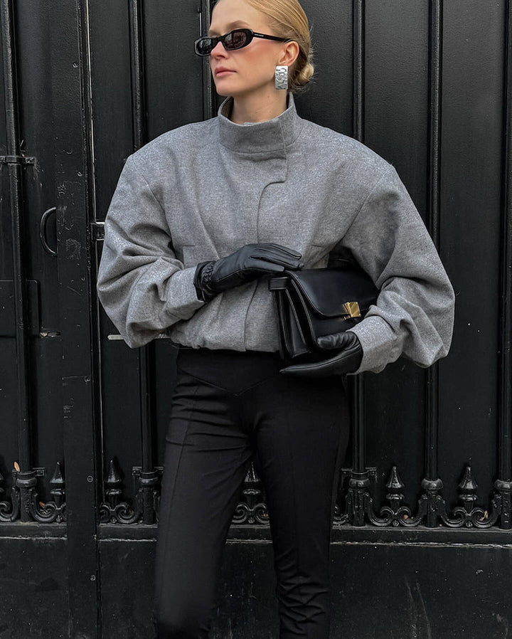 Drune | Kurze Damenjacke mit hohem Kragen