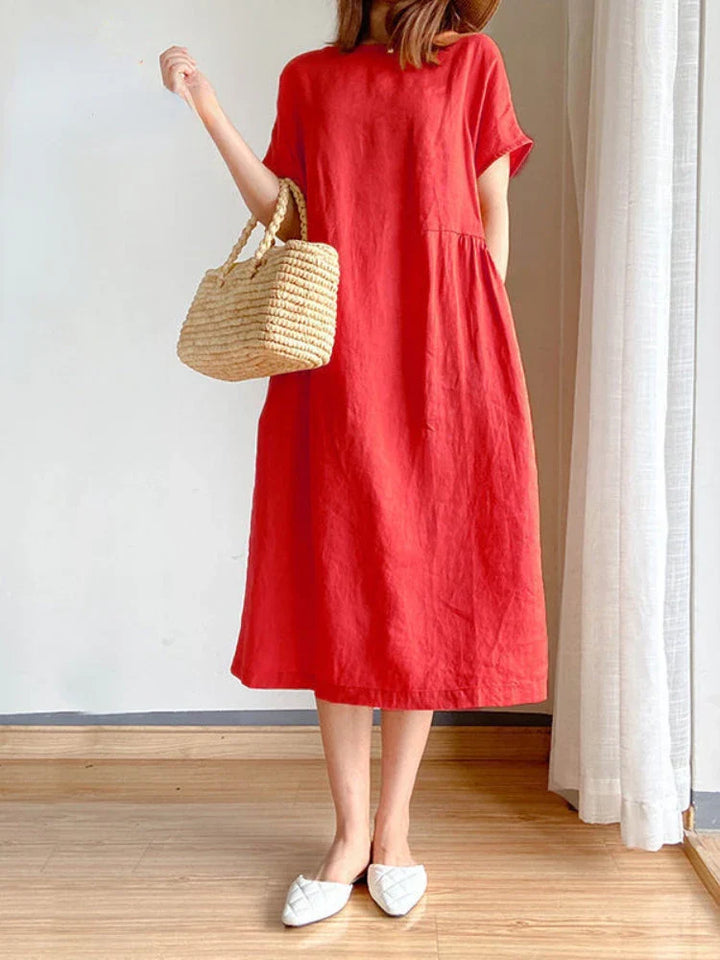 Drune | Einfarbig Midi Kleid Aus