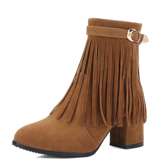Drune | Cowboy Stiefeletten mit Fransenquaste