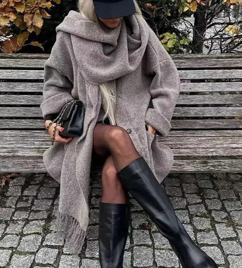 Drune | Gestrickte Schalkragenmäntel