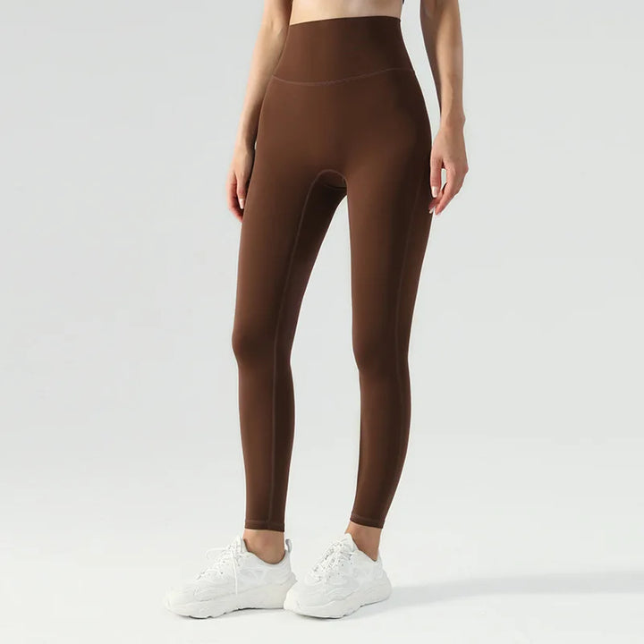 Drune | Emily Sportswear Naked Hochtaillierte Tight Yoga Hosen Doppelseitig Gebürstet Pfirsich Po-Hebende Lauf Sport Fitness Leggings