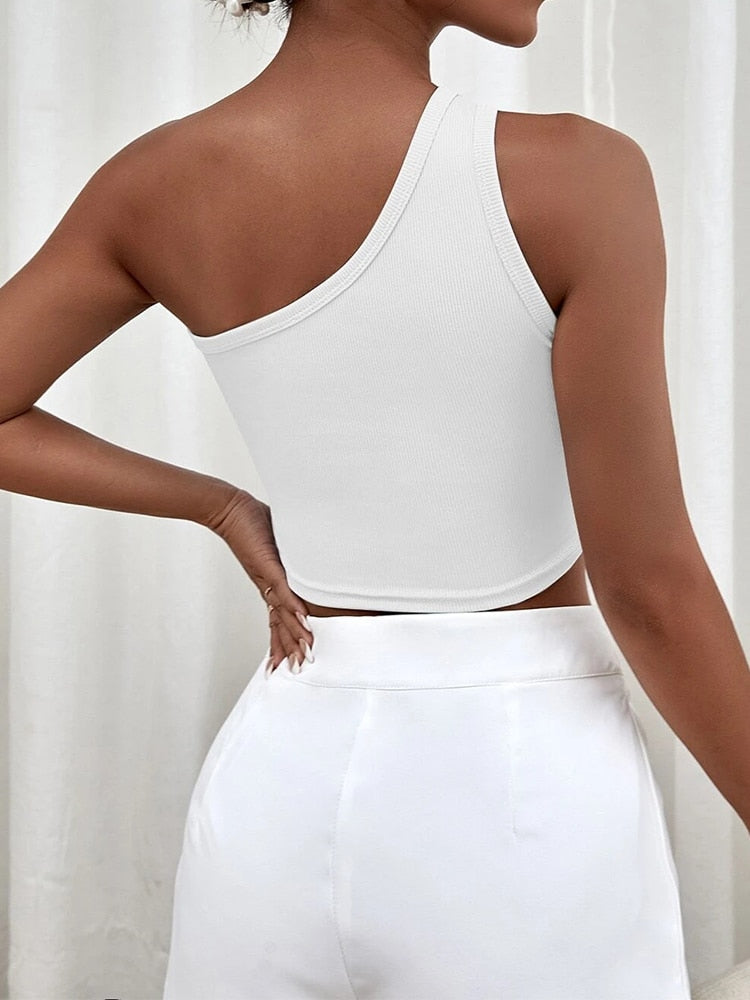Drune - Nahtloses Crop Top mit Cut Out