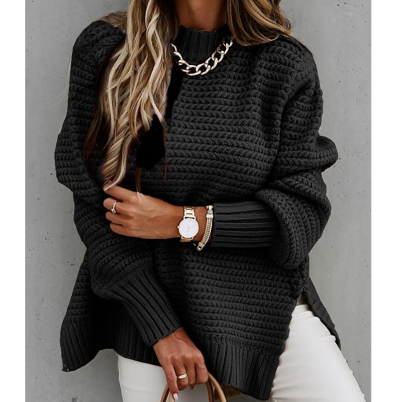 Drune | Strickpullover - Oversized Passform - Rundhalsausschnitt - Lange Ärmel - Weich und Bequem