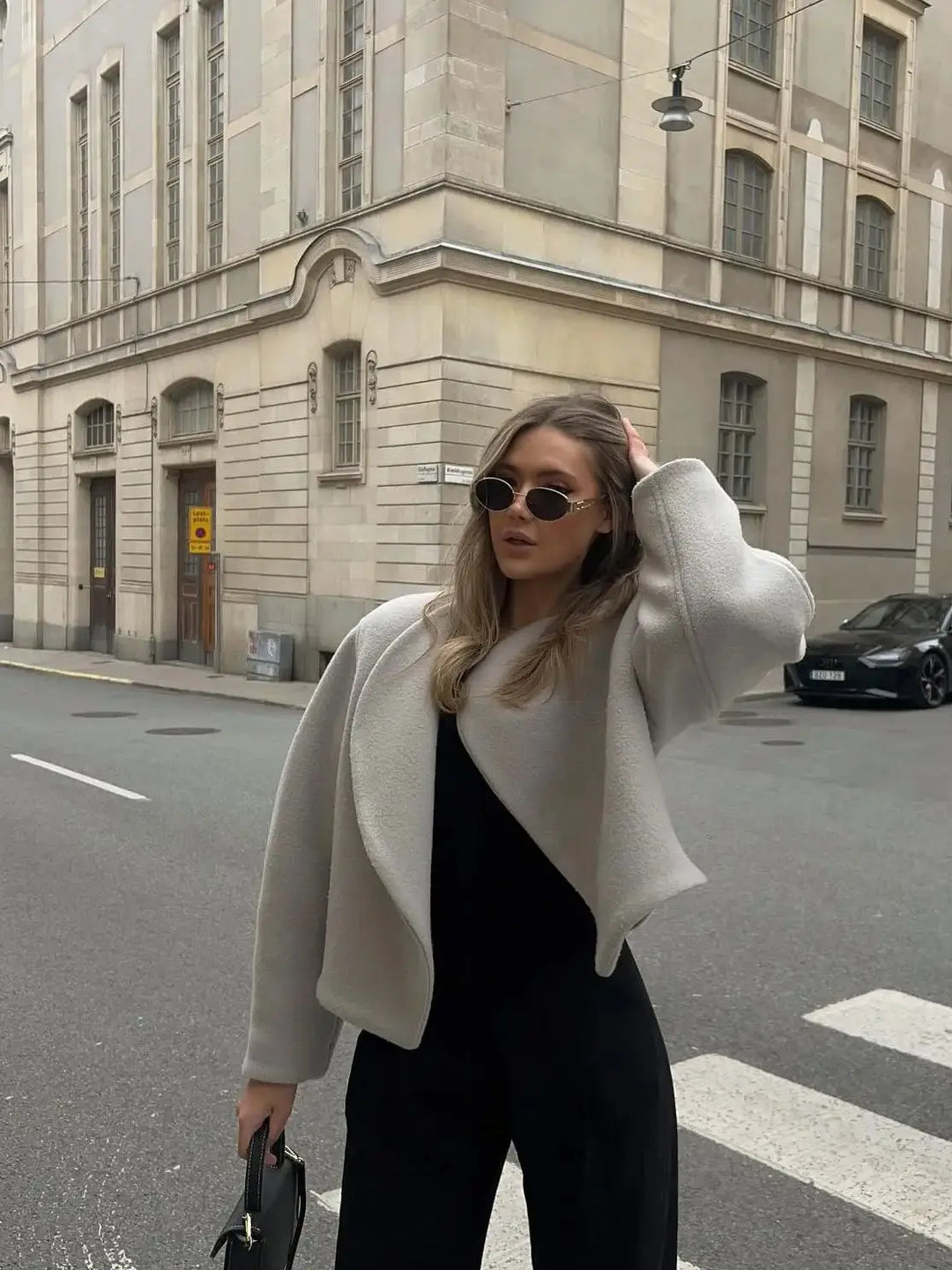 Drune | Wollmischung Lässiger Schnitt Asymmetrisches Design Modischer Stil