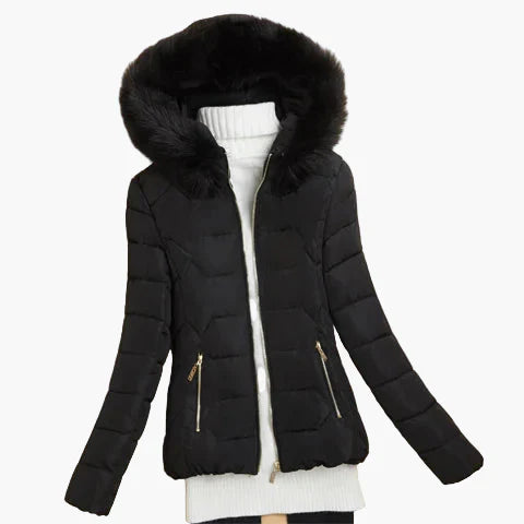 Drune | Winter Steppjacke mit Kapuze und großem Kragen - Eleganter City-Style für kalte Tage