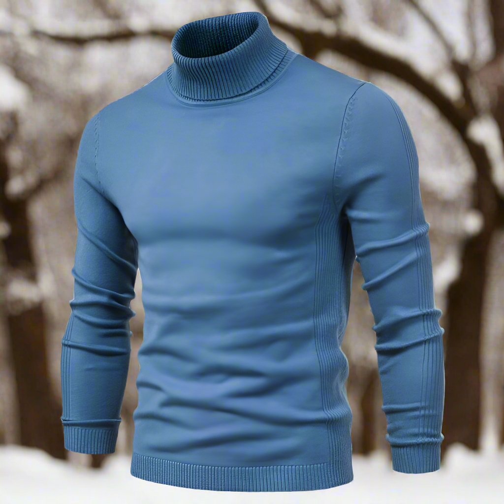 Drune | Hochkragenpullover Weiches Strickmaterial Slim Fit Gerippte Bündchen