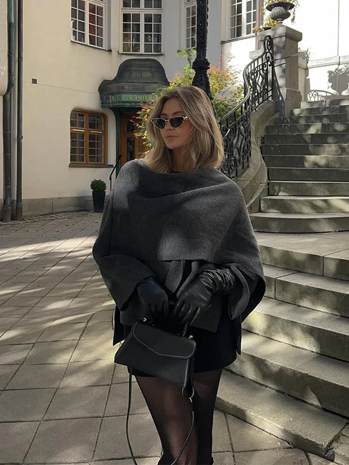 Drune | Eleganter und warmer Wollumhang für Frauen im Winter