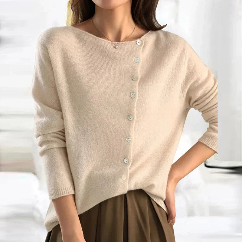 Drune | Sweatshirt - Kaschmir-Cardigan mit Knopf Herbst