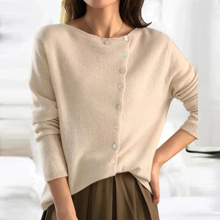 Drune | Sweatshirt - Kaschmir-Cardigan mit Knopf Herbst