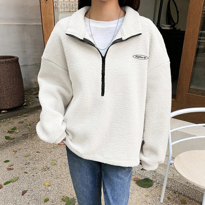 Drune | Sweatshirt mit Halbreißverschluss und Kapuzenpullover