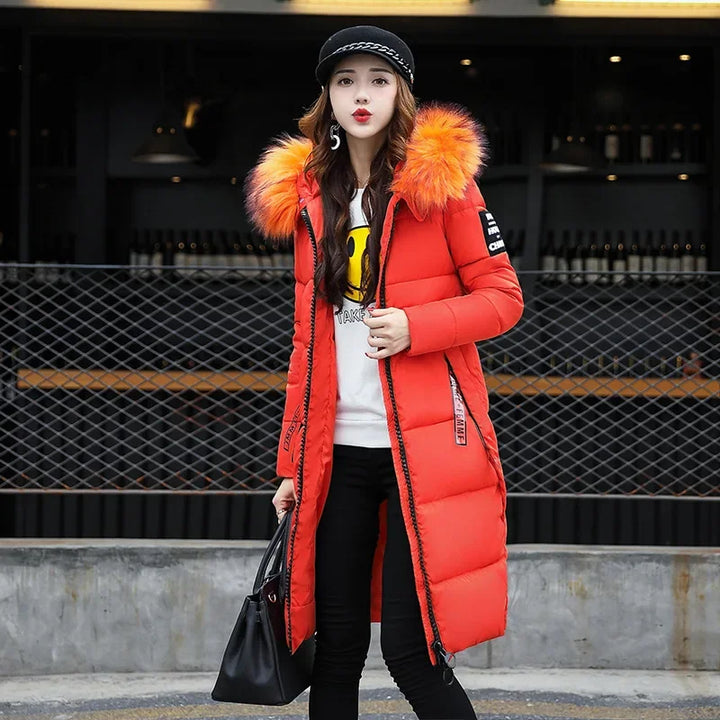 Drune - Damen-Winterparka - Warmer Mantel mit großer Kapuze und Pelzkragen