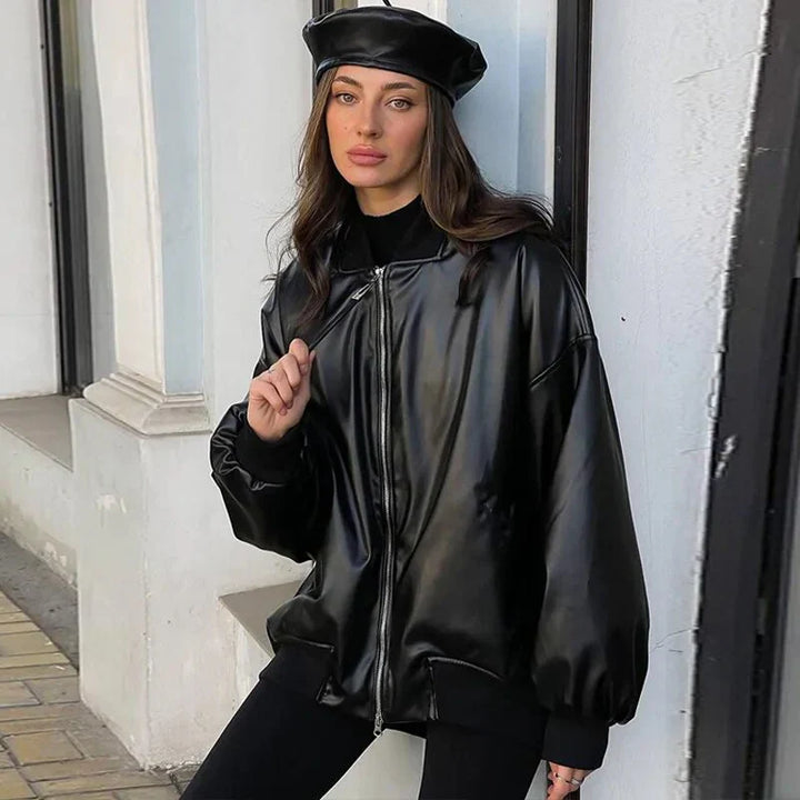Drune | lockerer motor lederjacke