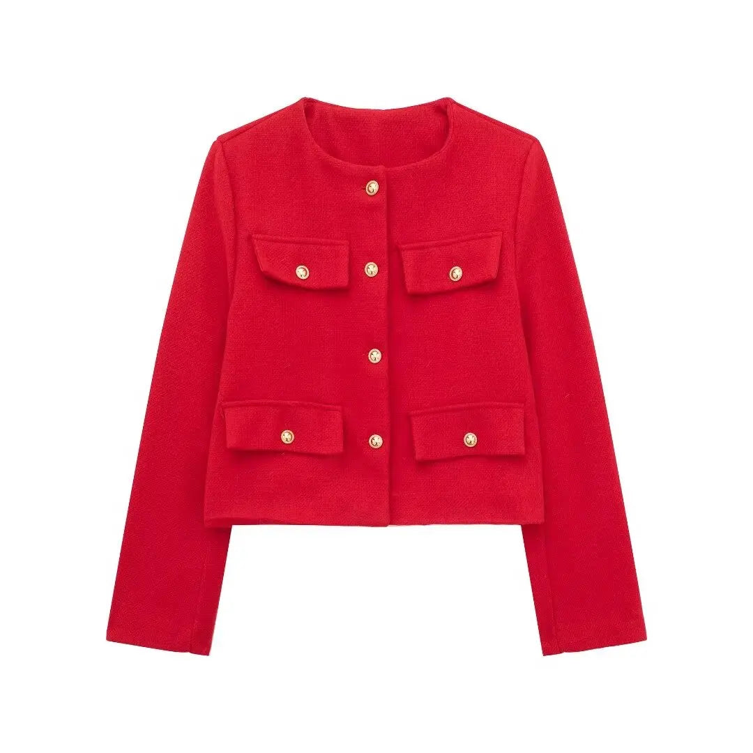 Drune - Trendy Geknöpfter Kurzblazer