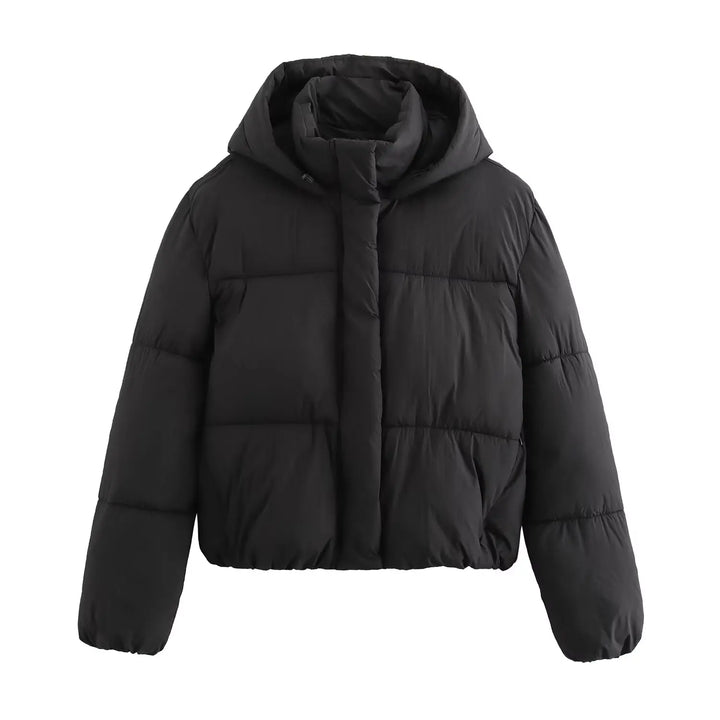 Drune | Pufferjacke mit Kapuze und Dickem Warmen Steppdesign
