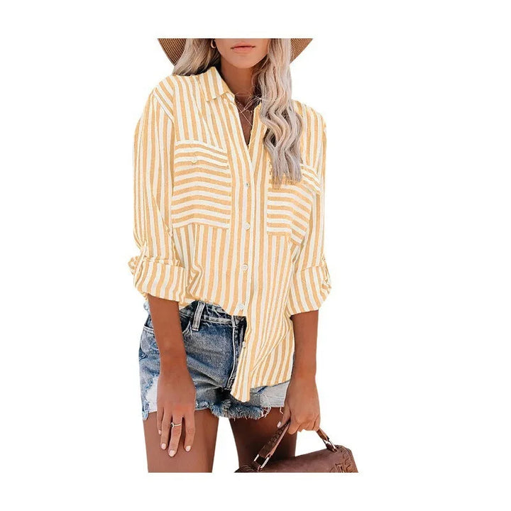 Drune | Klassisch Gestreiftes Button Down Hemd Für Damen