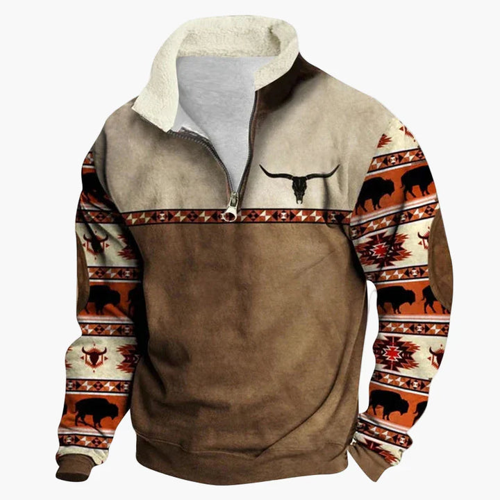 Drune | Wild West Vintage Pullover - Stilvoller Freizeit-Sweater mit Western-Charme