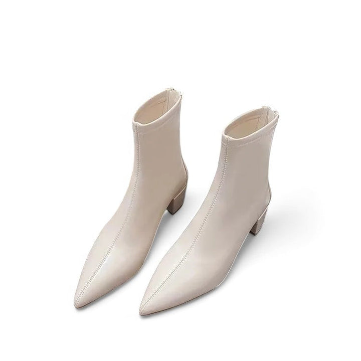 Drune - Stylische Damenschuhe mit spitzem Zehenbereich und Reißverschluss hinten