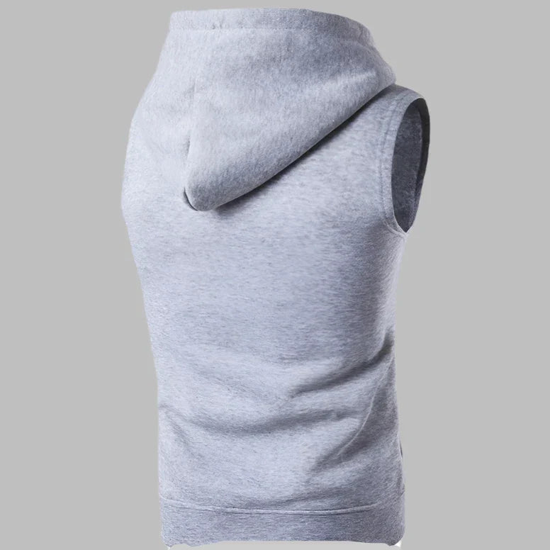 Drune | Ärmelloser Herrenpullover Mit Reißverschluss Und Kapuze